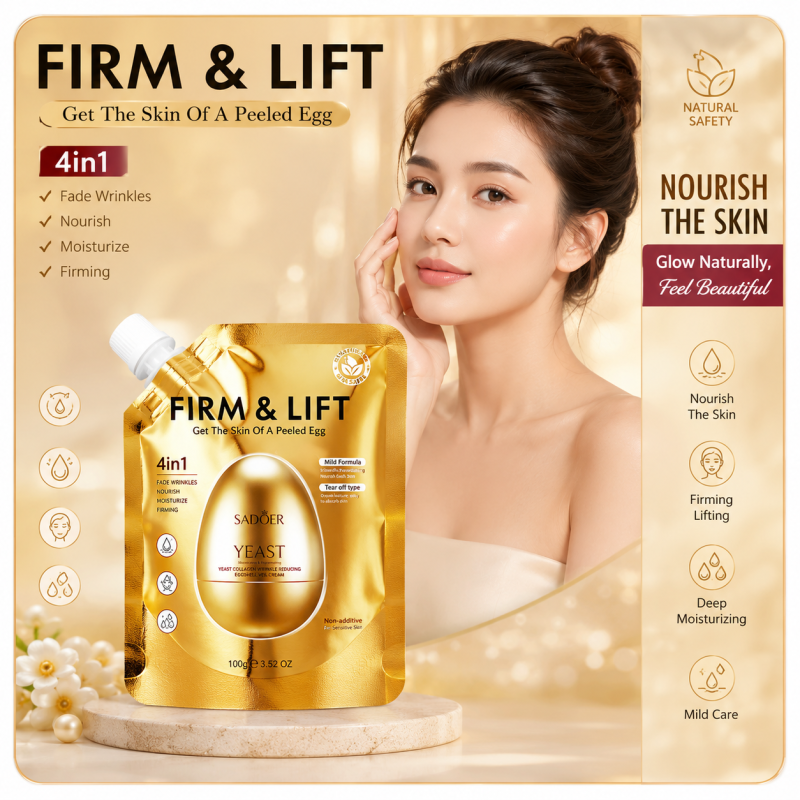 SADOER Firm & Lift Yeast Collagen Wrinkle Reducing Eggshell Veil Cream