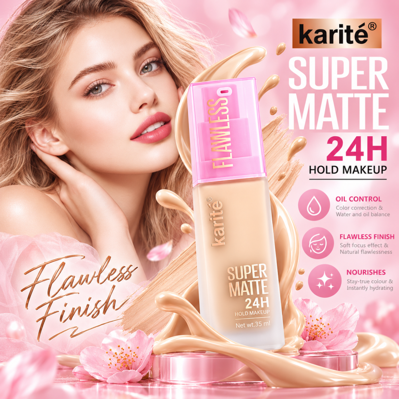 Karite Super Matte 24H Hold Makeup (Foundation-Shade 110)