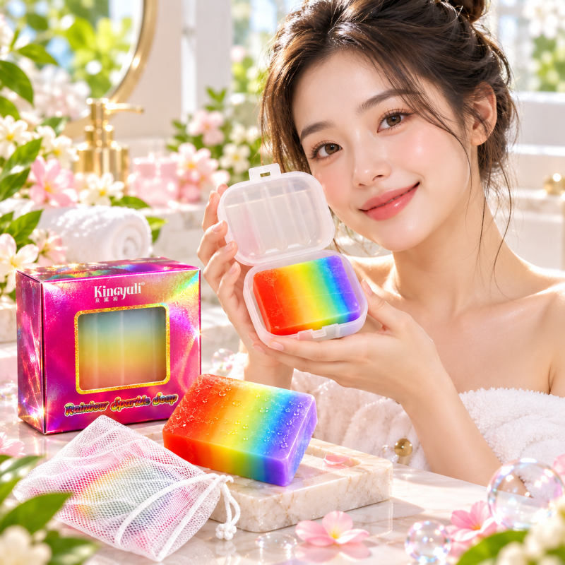 KinGyali Rainbow Sparkle Soap